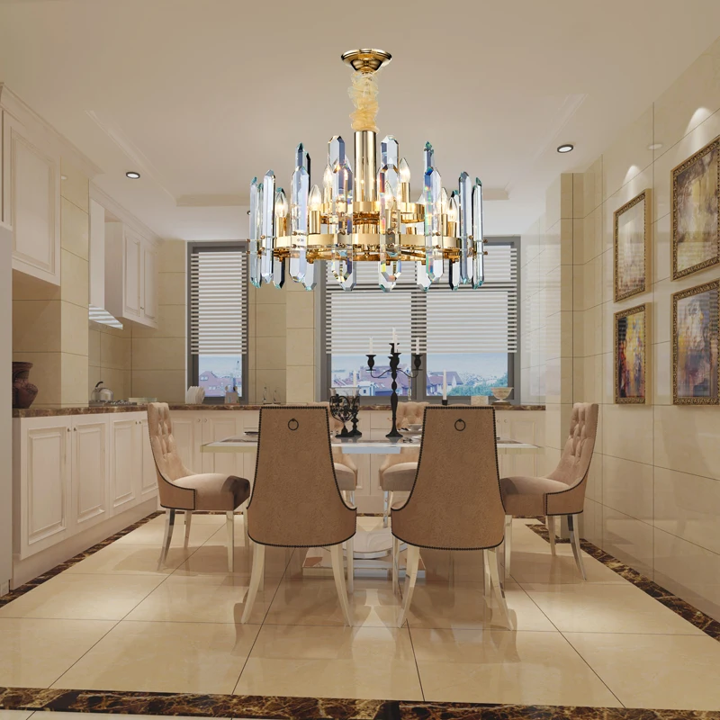 

Modern LED Lamp Crystal Chandelier Luxury Large Cristal Lampshade Lustre For Living Room Lighting Crystal Hanging Indoor Fixture