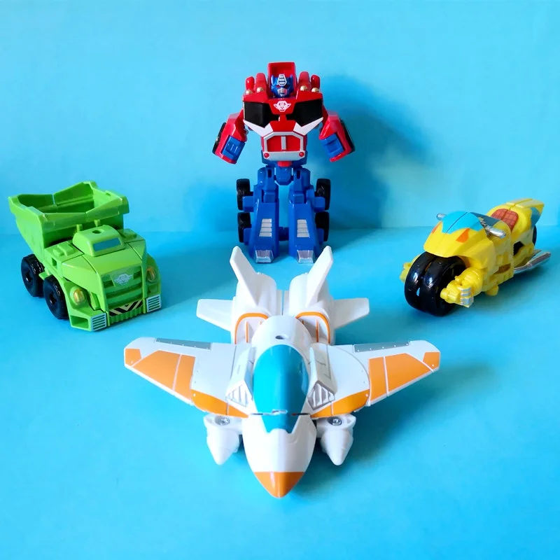 Лидер продаж! 12 см спасательные боты автомобиль игрушки трансформация tobot робот