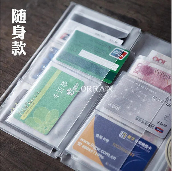 

PVC Zipper Bag Organizer Holder for Travel Notebook Diary Journal Accessory Tickets Cards Storage 195 * 165