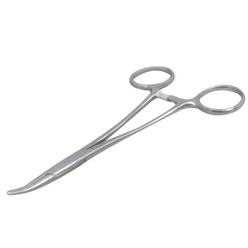 Stainless Steel Fishing Curved Tip Hemostat 12.5cm Haemostatic Locking Clamps Forceps Scissors Pliers