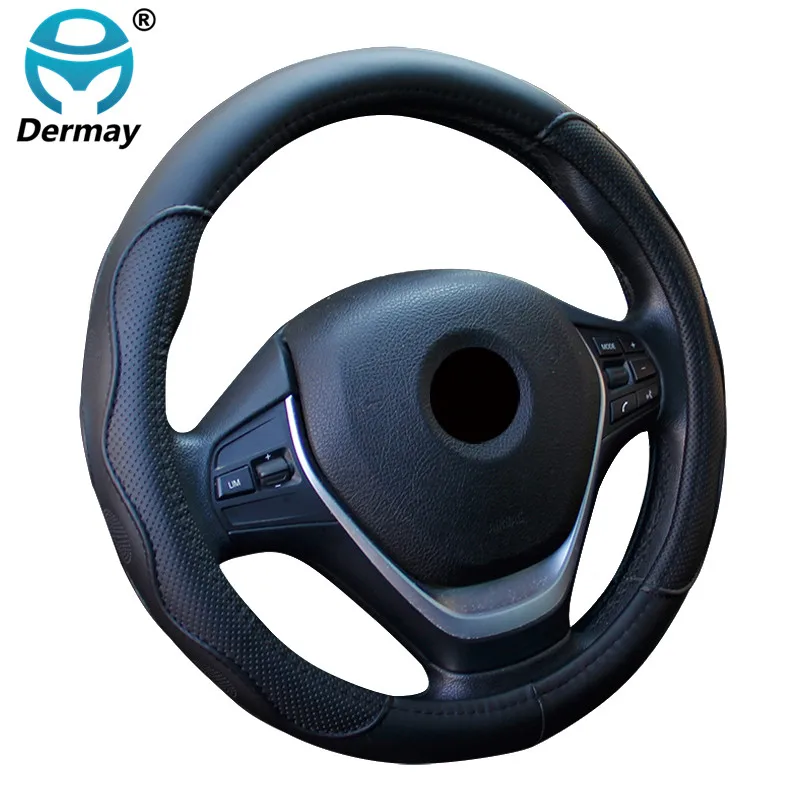 DERMAY Auto Car Steering-wheel Cover High Steering Cover 5Colors Anti-slip For 38CM/15 DERMAY Auto Car Steering-wheel Cover High Steering Cover 5Colors Anti-slip For 38CM/15