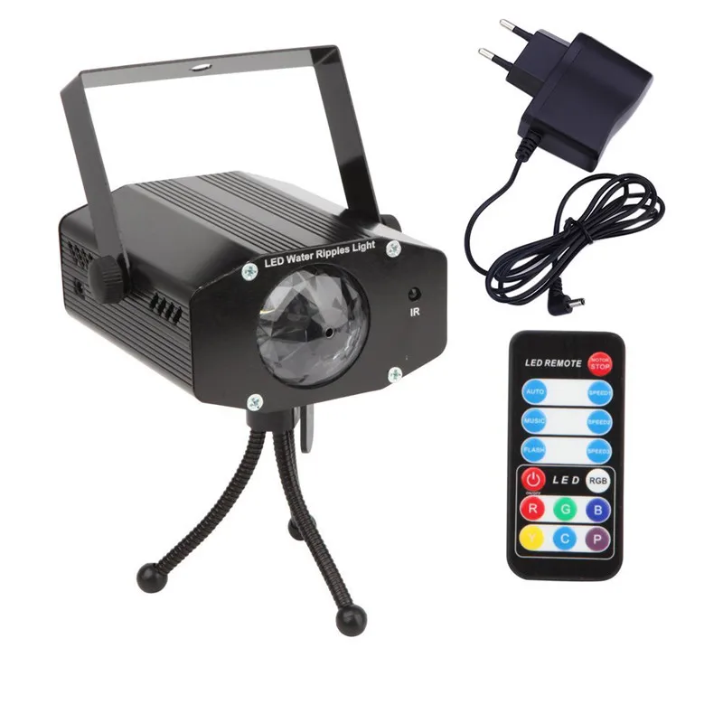 

Nolvelty water ripples stage effect light AC100-240V Auto RGB projector Lighting EU/US plug For KTV Xmas Party Wedding lamp