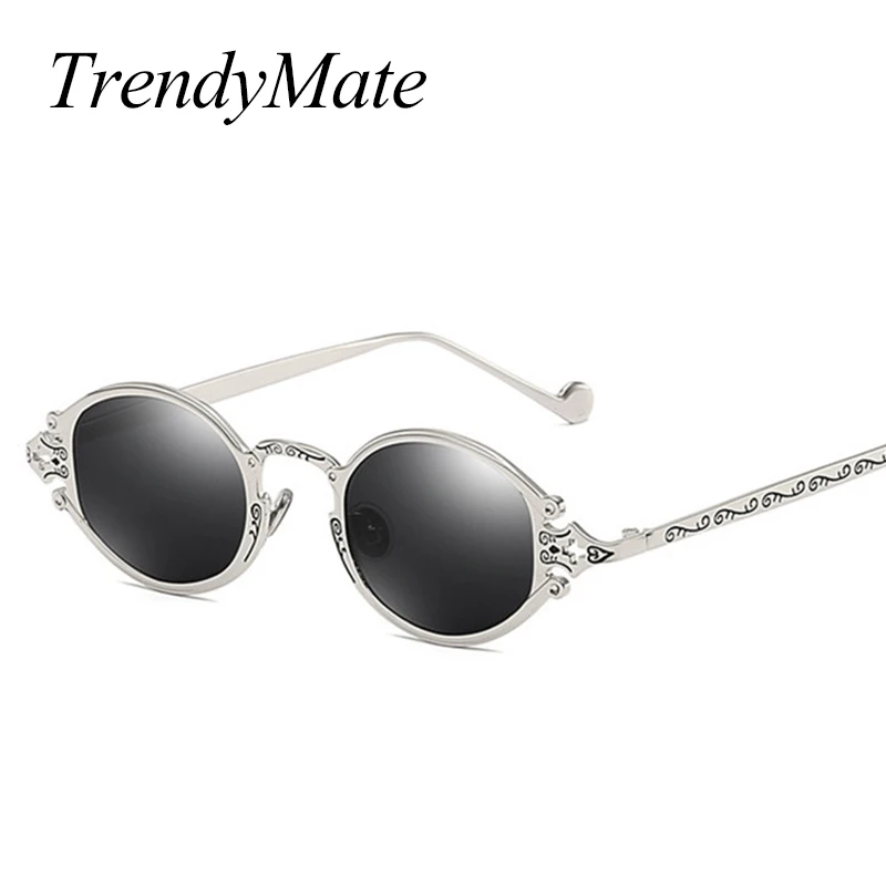 

Retro Steampunk Circle Vintage Round Sunglasses Women Men Punk Style Sunglass Metal Frame Black Sun Glasses Male UV400 5377