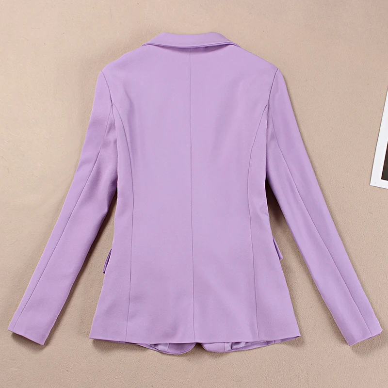 Маленький костюм женский темперамент фиолетовый костюм осень профессиональный корейский тонкий женский пиджак