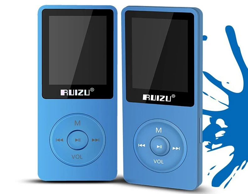 MP3 музыкальный плеер RUIZU X02 4 Гб портативный MP3 может воспроизводить 80 часов с fm-радио, электронной книгой, часами, диктофоном Бесплатные оригинальные наушники