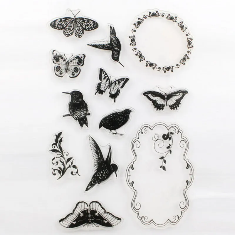 

1PC Flower Butterfly Cute Transparent Stamp DIY Scrap booking/ Card Making/ Christmas Decor Supplies