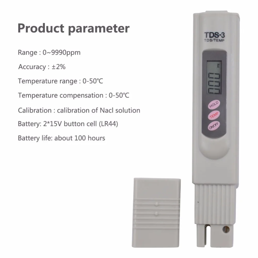 Yieryi ЖК-Цифровой измеритель TDS TDS-3 качества воды тестер чистоты ручка фильтр Temp PPM аквариумные товары поступление