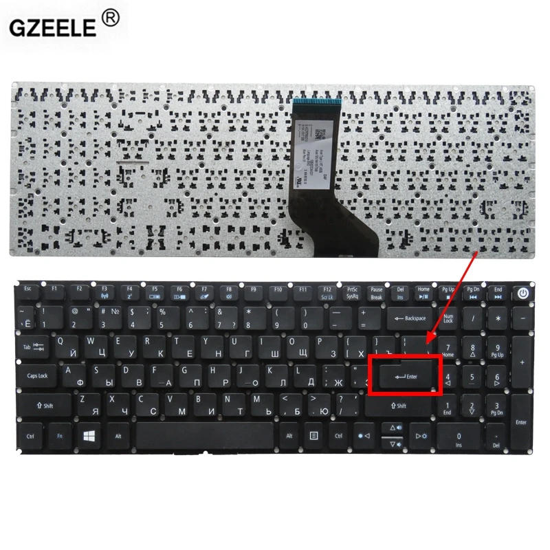 

GZEELE new RU laptop Keyboard for Acer Aspire F5-573 F5-573G F5-573T F5-771G E5-772 RU russian black without frame
