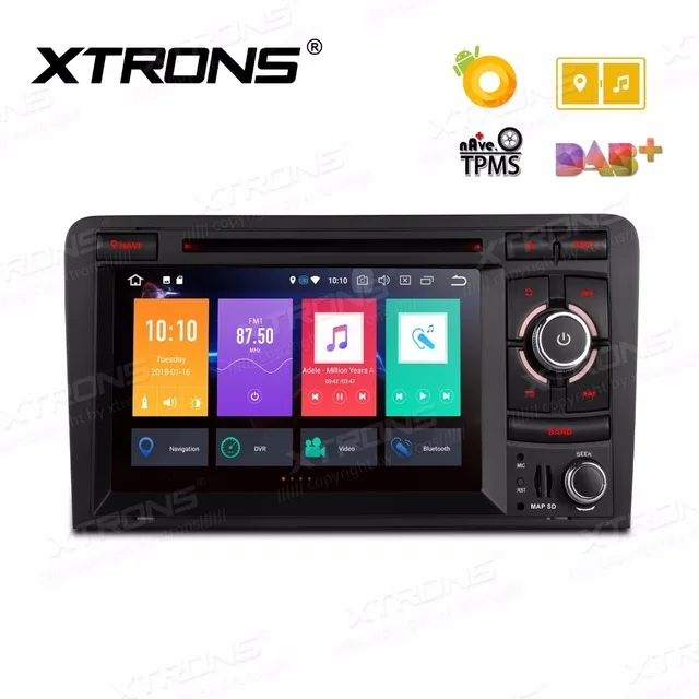 Top 7" Android 8.0 OS Car DVD Multimedia GPS for Audi A3 2003-2012 & Audi S3 2006-2012 & Audi RS3 2011-2012 with 4GB RAM 32GB ROM 1