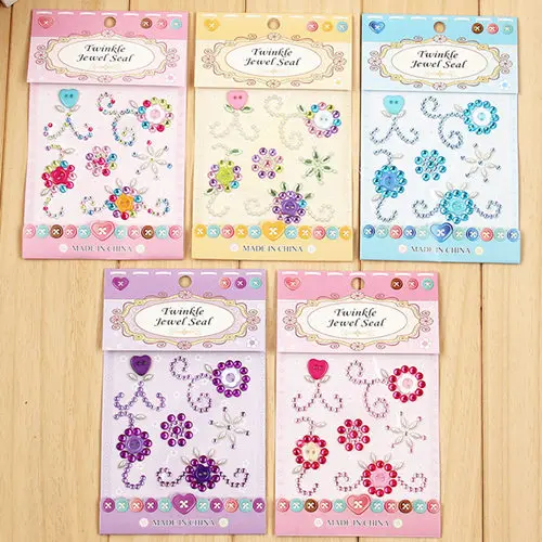 DIY crystal sticker Acrylic diamond stickers decorative accessories children's mobile phone4