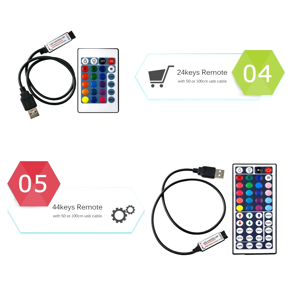 USB RGB LED контроллер 5 в Светодиодная лента пульт дистанционного управления 4pin