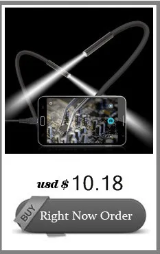 2 м 4 светодиода 10 мм объектив HD 480P CMOS IP67 водонепроницаемый USB эндоскоп Труба инспекционная Камера Эндоскоп змея трубка для Android телефон ПК