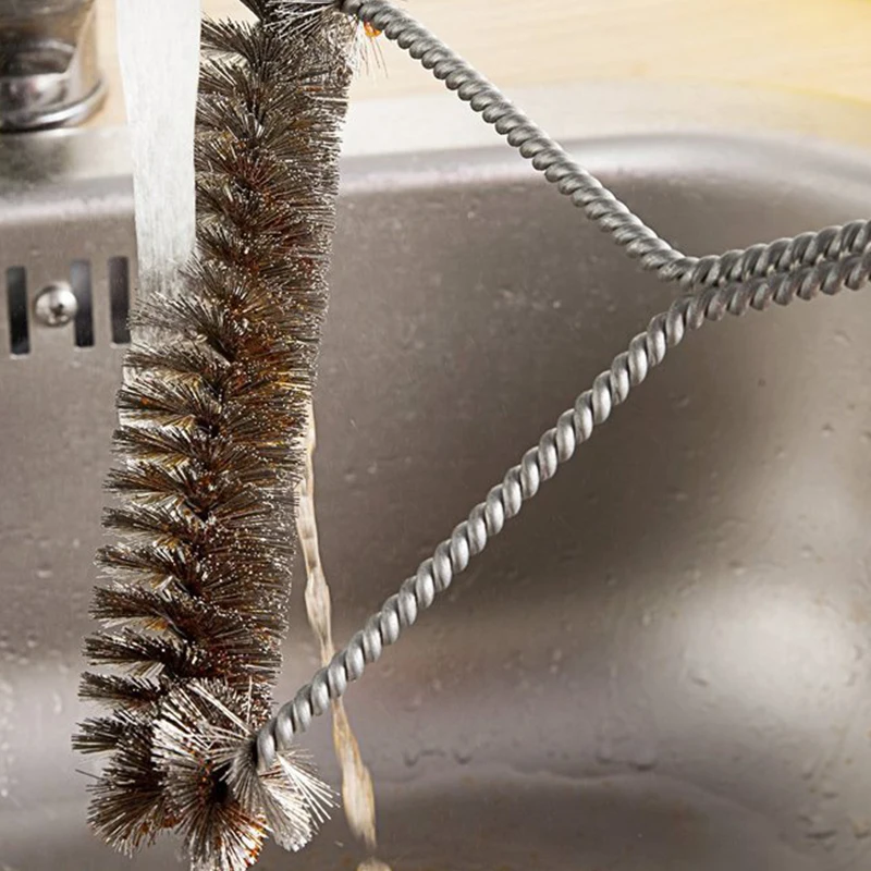 Stainless Steel Cleaning Brush Durable Handle Barbecue Grill Oven