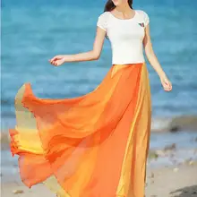 Летние женские юбки, сказочные цветные шифоновые юбки в обтяжку на груди, богемная юбка