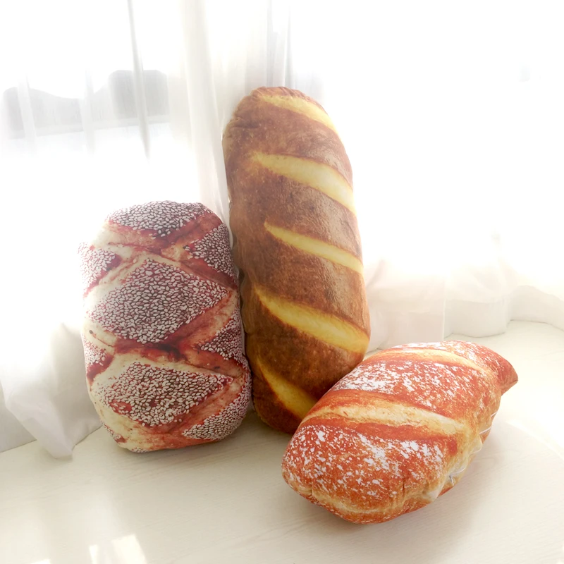 

Creative Imitation Printing Butter Bread Soup Buns Cushion, Office Home Backrest Pillow Pillow
