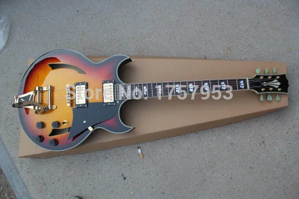 

Factory custom shop 2017 New Trini Lopez Custom Semi Hollow Jazz Electric Guitar Sunburst / with Bigsby free shipping (HAI 4