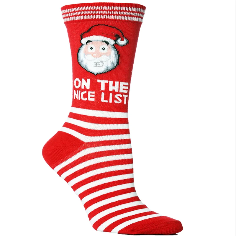 Новые женские носки, рождественские подарки, трехмерные носки, мягкие хлопковые милые носки с Санта-Клаусом, милые рождественские носки