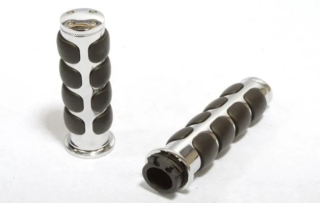 

motorcycle parts Billet Rubber 7/8" Handlebar Grips for Road Star Roadstar 1600 1700 CD