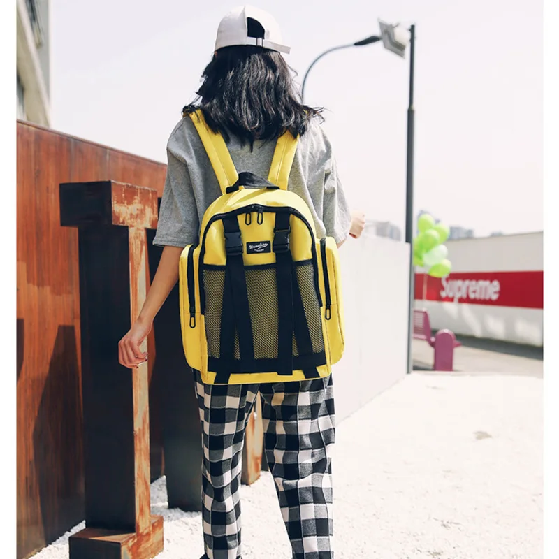 2018 mochilas de hombre y mujer de nailon a prueba de agua bolsas de retazos de gran capacidad Mochila De estudiante Mochila de viaje Mochila T