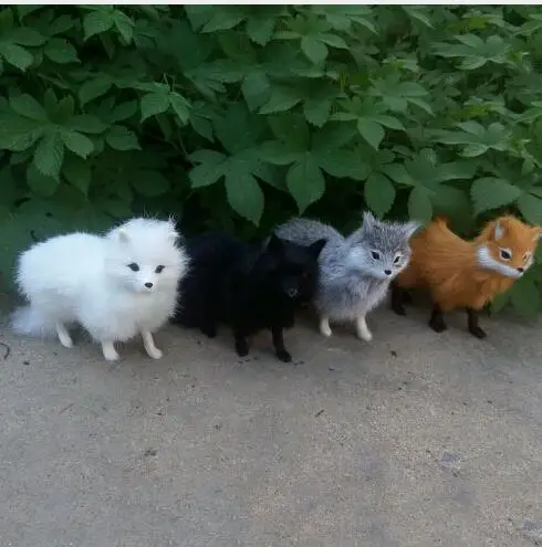 

WYZHY Five colors optional Simulation fur animal fox Crafts Garden home decoration teaching props16cmX12cm