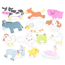 Новое поступление детские игрушки рано утром старт обучающая головоломка когнитивные карточки техникой для фруктов/животных/жизнь комплект пара головоломки подарок для малышей