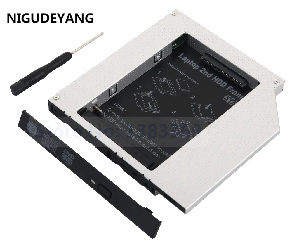 NIGUDEYANG SATA 2nd HDD SSD жесткий диск Caddy для 12 7 мм Universal PATA / IDE CD DVD ROM Optical Bay|ssd hard drive caddy|2nd