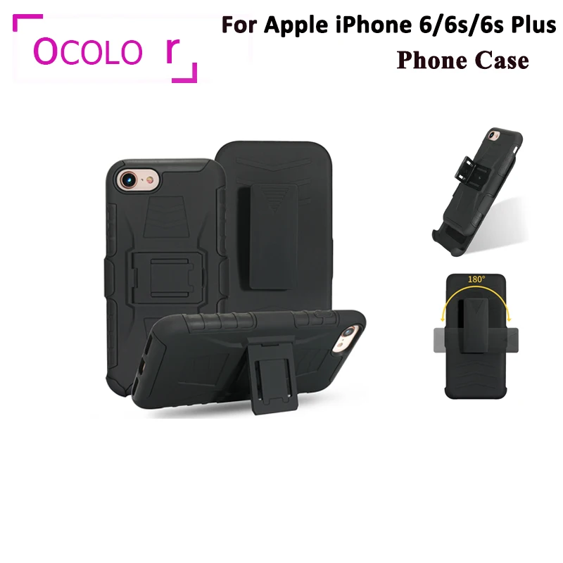 ocolor For Apple iPhone 6s Plus Belt Case Shockproof Clip Cover Protective 6 Phone Kickstand Fundas | Мобильные телефоны и