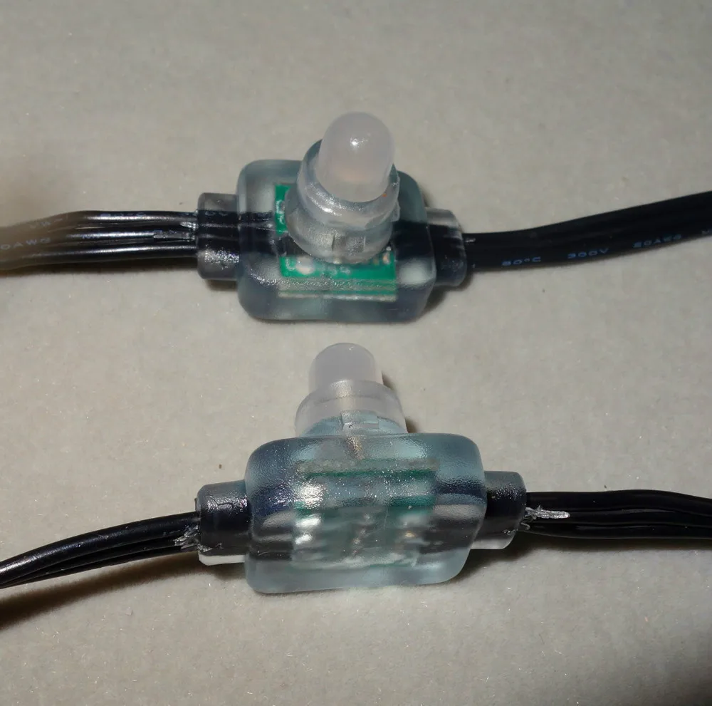 

DC12V WS2811 LED smart string,addressable,IP65 rated;injection molding type;100pcs a string