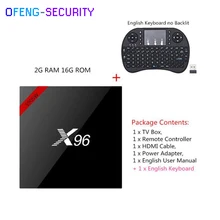 X96W 2+16g with keyboard Smart TV BOX Android 7.1 Amlogic S905W Quad Core 4K HD WiFi 2.4GHz iptv Set top box media player pk