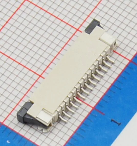 

50Pcs/lot 1.0mm 14P Drawer Mode Top Contact Type 14Pin 1mm Pitch FFC FPC Connector
