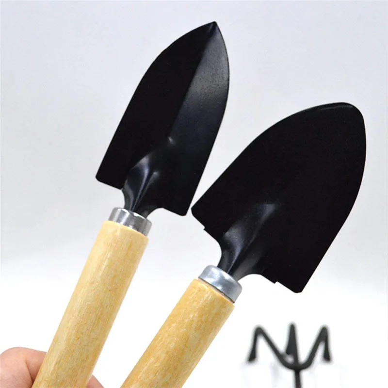 7 pcs Mini Garden Tools Set Plant Shovel Gardening With Wooden Handles Metal Head Gardener Bonsai Tool Garden Tools (6)
