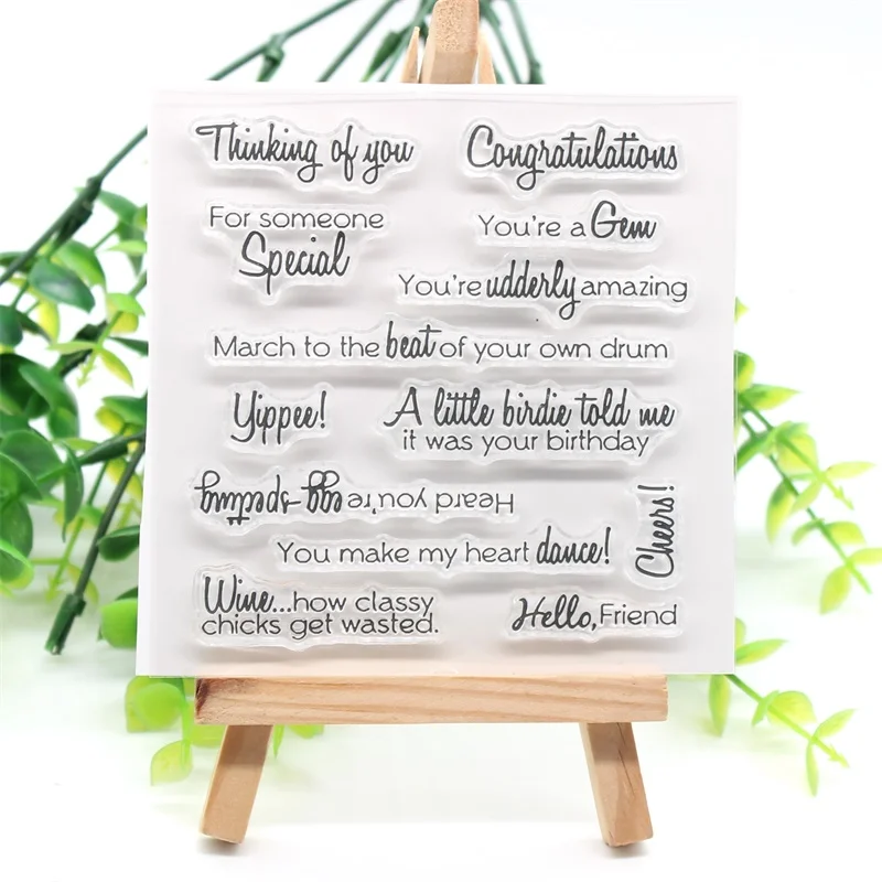 

YPP CRAFT Phrase Transparent silicone stamp DIY scrapbooking / card / children's fun decorative supplies