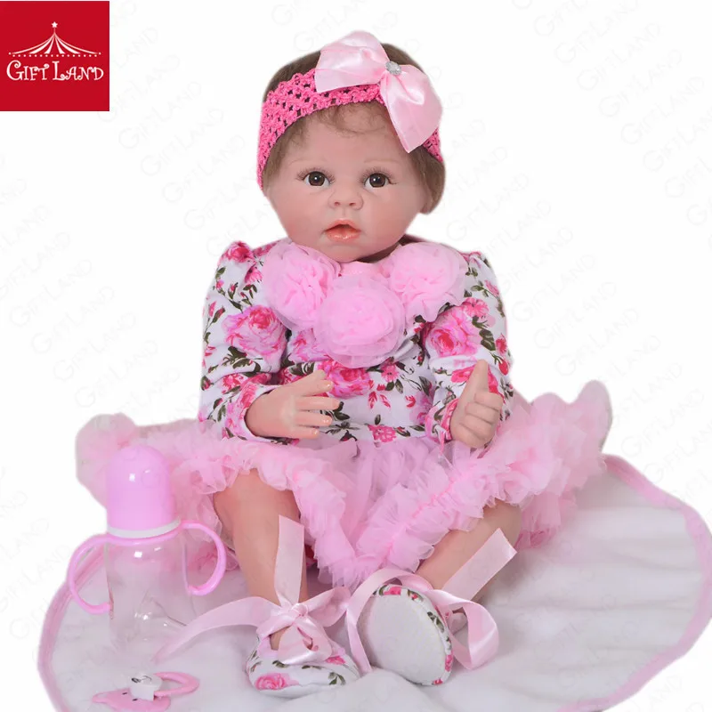 

Newest Girl Toys 55cm Soft Silicone Reborn Dolls Surprises Baby Realistic Doll Reborn Vinyl Boneca Reborn For Girls Hot Sale