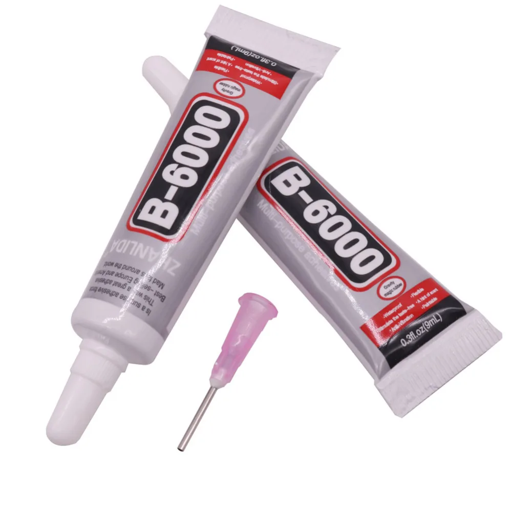 Slow-drying Glue B6000 9ml Epoxy Resin Super Glue Similar E6000 Sealant For Jewelry Rhinestone Glass Mobile B-6000 Uv Glue Gun