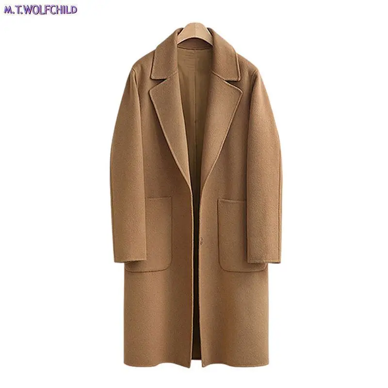 

Good quality 2018 Winter womens long style trench coats casual woolen thick office-lady outerwear fashion women's clothing coats
