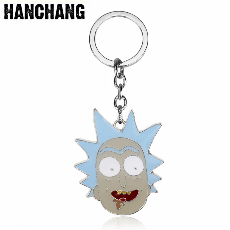 

Cartoon Rick Sanchez's Keychain Accessories Rick Sanchez's Head Cospaly Family Keychain Jewelry Mini Chaveiros Bag Chain Holder