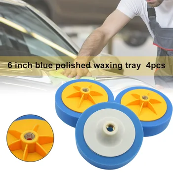 

4 Pcs Sponge Wheel Waxing 6 Inch Auto Car Polishing Buffing Polishing M14 M16 XR657