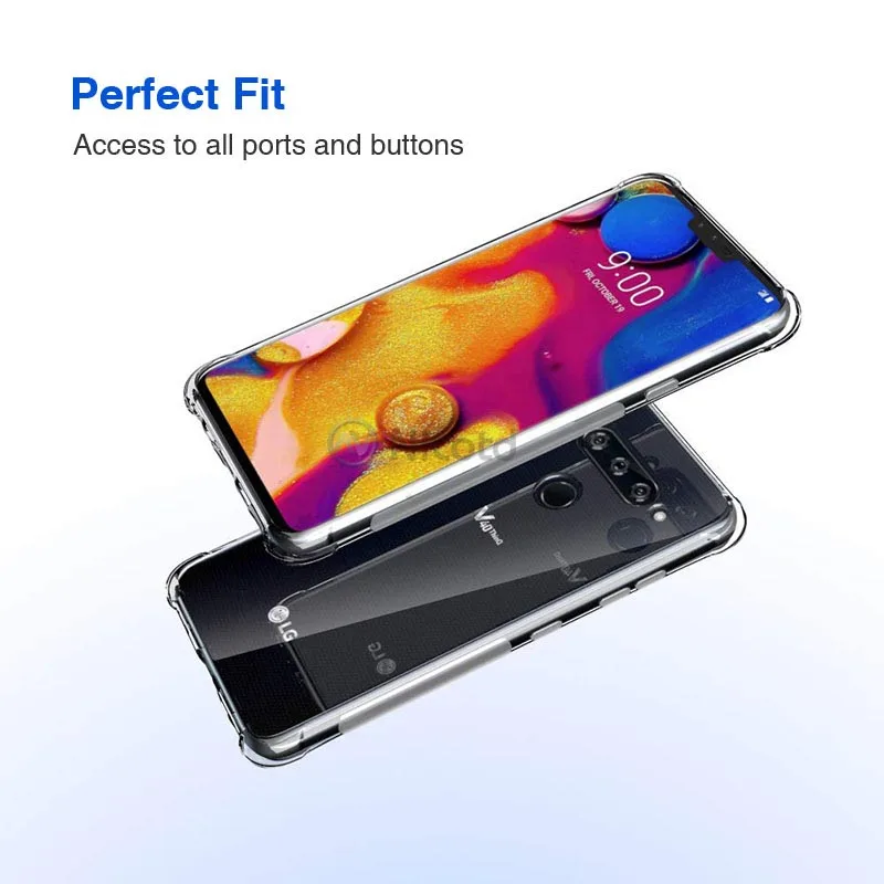 Ultra thin Clear Transparent TPU Silicone Case For LG V50 V40 V30 G8 V35 ThinQ V20 K11 plus Phone back cover for LG G7 Q9 Q6 G6