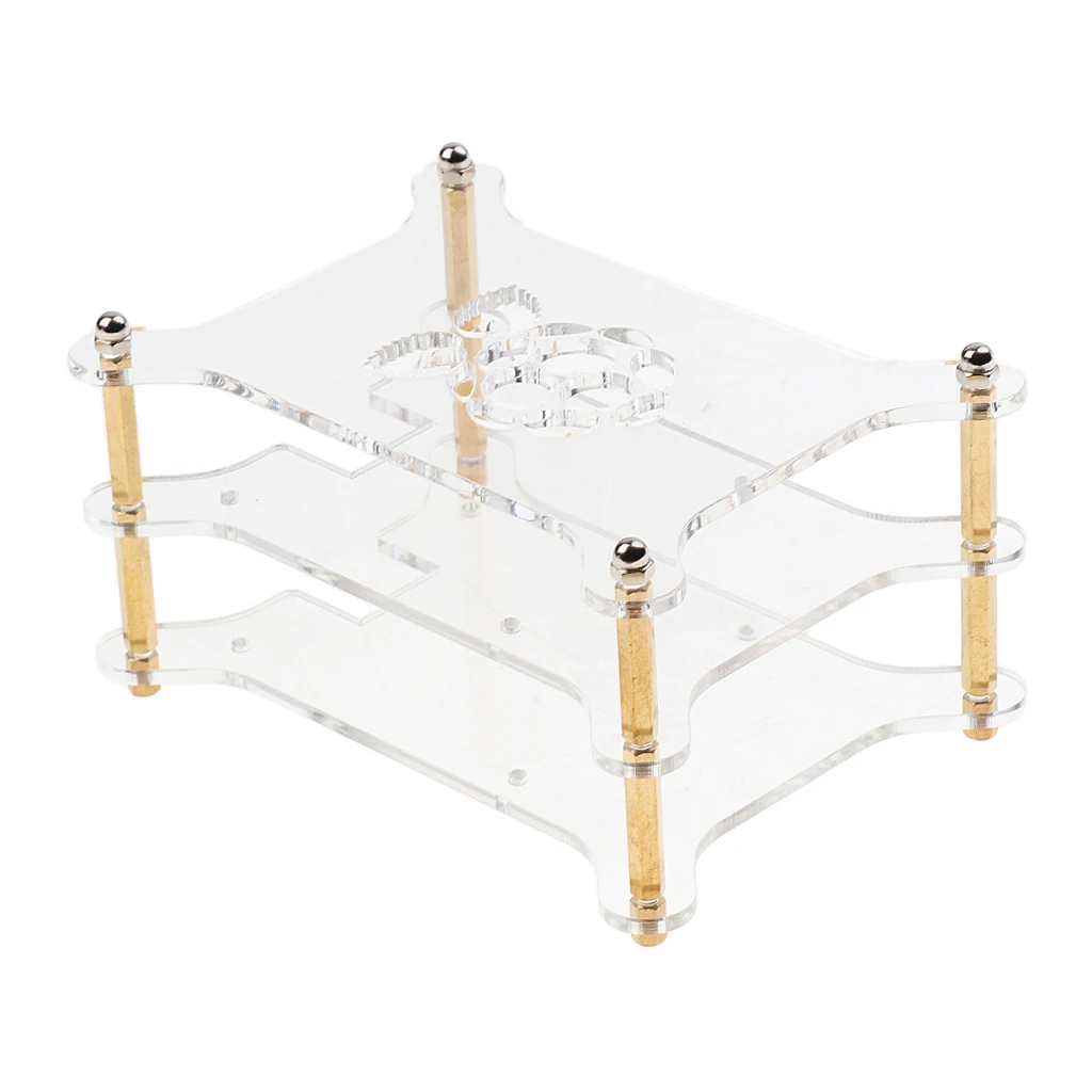 4Pack Acrylic Case Stack Enclosure Stackable Dog Bone Shape for Raspberry pi