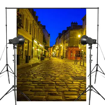 

5x7ft Golden Paris Street Photography Background Backdrop Photo Studio Props Wall Photography Backdrop
