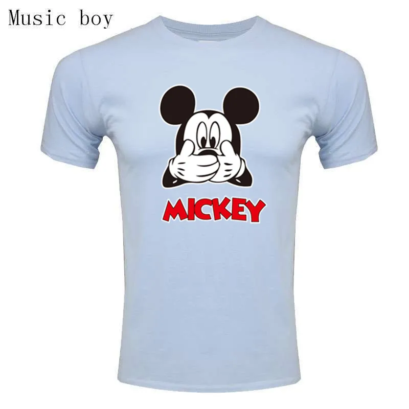 

Mickey Mouse Printed T-shirts Lovely Cartoon T-shirt Men Hot Sale Brand Tee Shirt Homme Printed T-Shirts Punk Hipster Tee