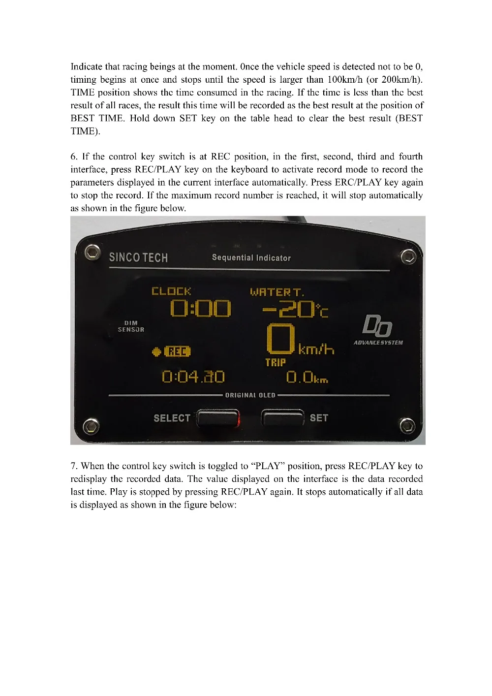 Dynoracing 10 в 1 Стиль Авто Цифровой измеритель OLED цифровой тахометр полный Сенсор комплект электрического автомобиля метр YC101196