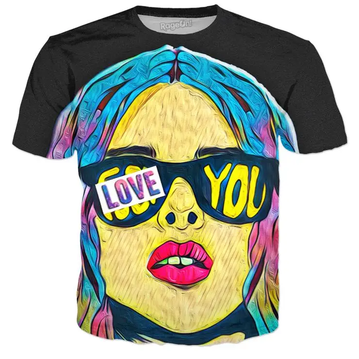 Love You So Bad Men Brand Top Tees Fashion Style Slim Fit 3D Printing T-Shirt Short Sleeve O-Neck Plus Size 5XL | Мужская одежда