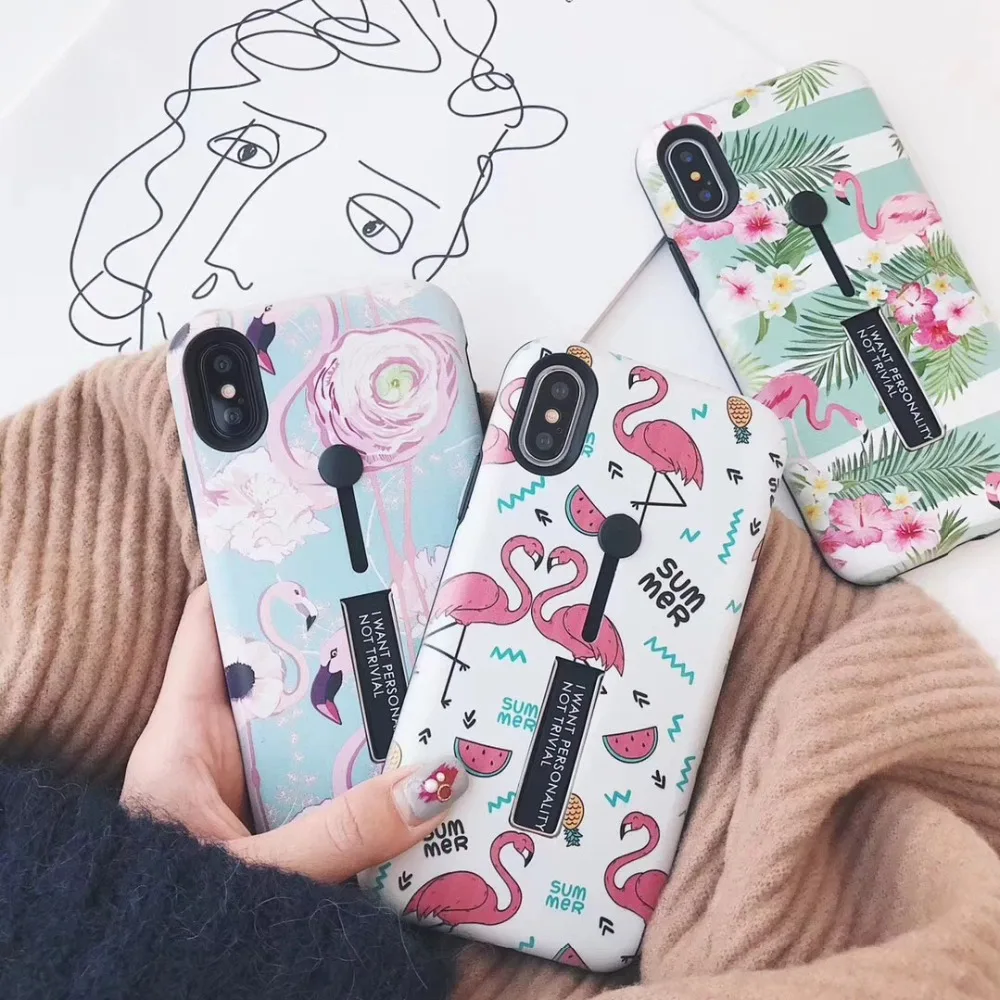 Скрытый демонстрационный держатель для колец чехол Xiaomi redmi 5 Plus цветочный