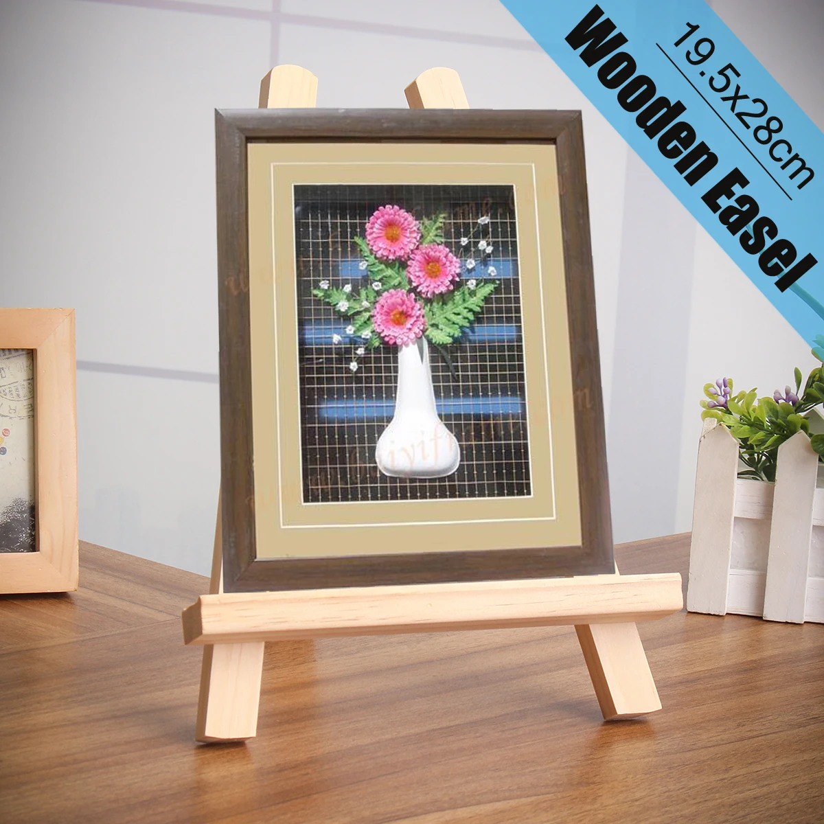 

19.5x28cm Mini Artist Wooden Easel Artist Calendar Display Rack Wedding Table Card Triangle Stand Holder For DIY Party Decor