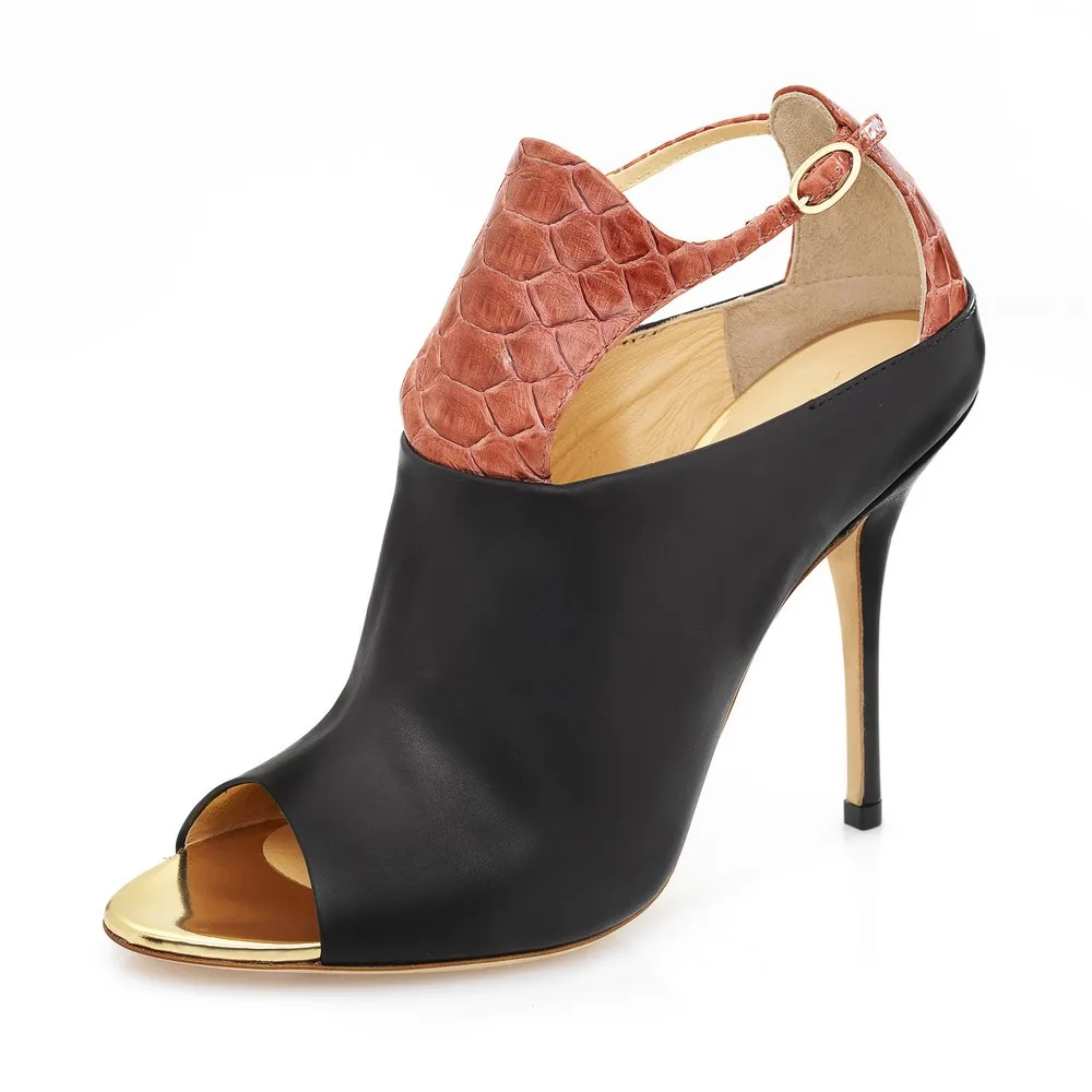 

Cheap Sandals Women 2015 Plus Size Buckle Strap Covered Back High Thin Heels Peep Toe Fashion Custom Made New Arrive Sexy New