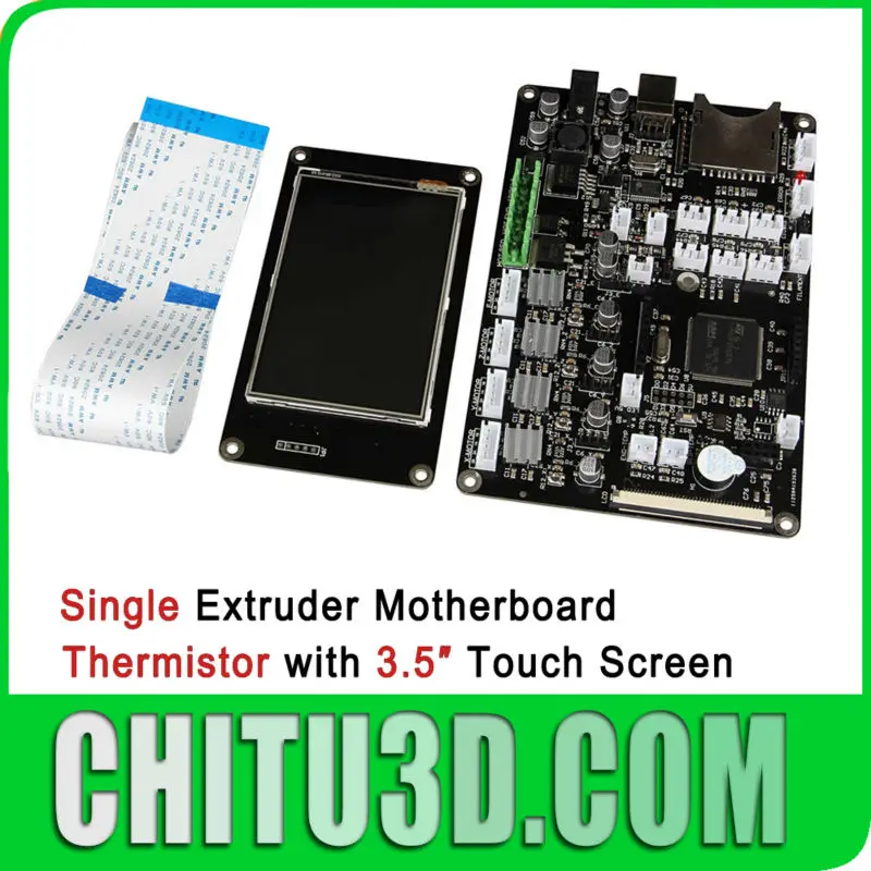 

Chitu 3D Printer Motherboard Chitu V3.9 Single Extruder Motherboard Thermistor with 3.5" Touch Screen Support WiFi APP Control
