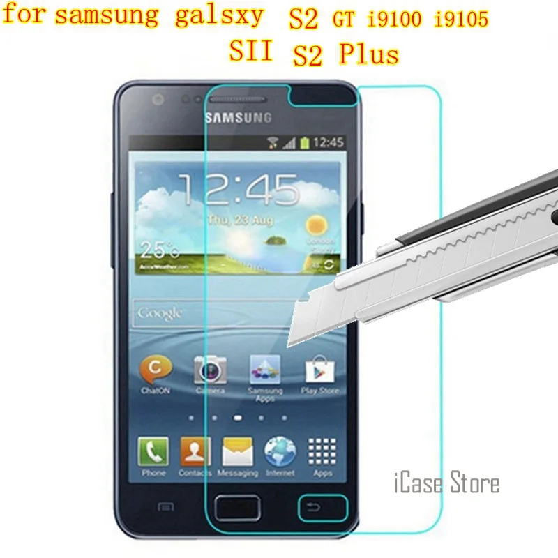 

Tempered Glass For Samsung Galaxy S2 GT i9100 S II SII S 2 Screen Protector sklo glas Film en verre For Galaxy S2 plus i9105