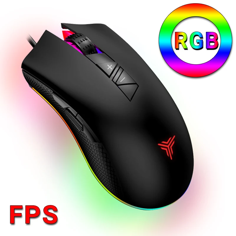 RGB игровая мышь проводная USB светодиодный мыши с подсветкой 4000 dpi Регулируемая оптическая геймерская мышь для профессионального геймера