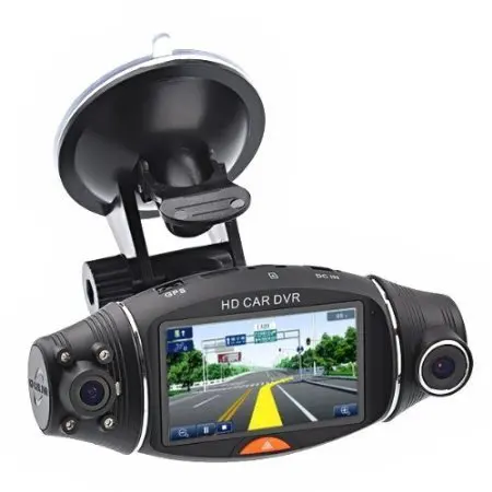 Лучший Автомобильный видеорегистратор 2," DVR видео рекордер R310 двойной объектив двойной видеорегистратор камера видео рекордер g-сенсор ночное видение